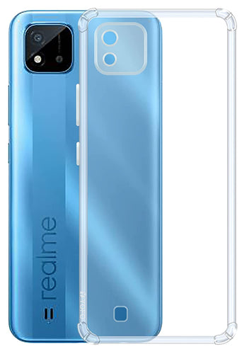 YOFO Back Cover for Realme C20 / C20A / C11 (2021) (Flexible|Silicone|Transparent|Shockproof|Camera Protection)