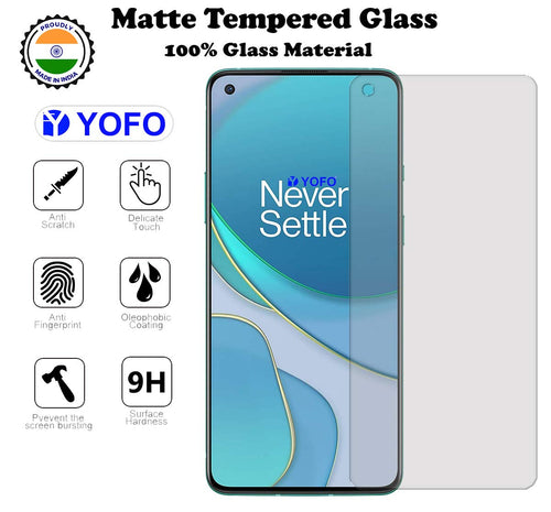 YOFO Matte Tempered Glass for OnePlus 8T (Matte Finish) Antiglare Pure Glass
