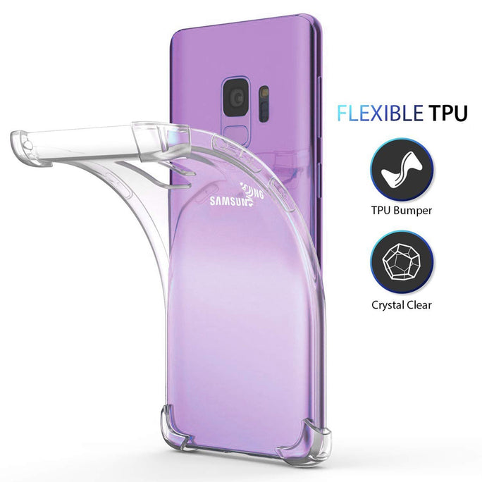YOFO Shockproof HD Transparent Back Cover for Samsung Galaxy S9 (Transparent)