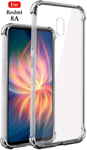 YOFO Shockproof Full Protection Transparent Back Cover for MI Redmi 8A - (Transparent)
