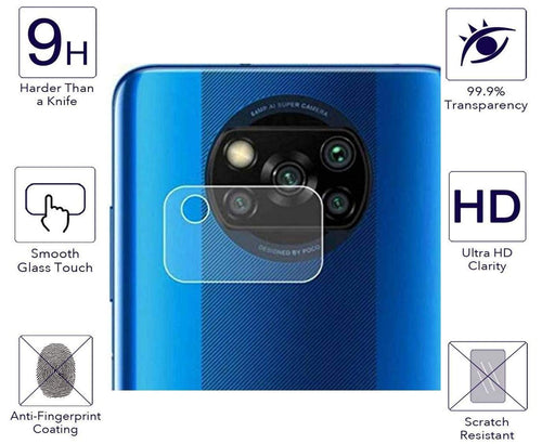 YOFO Anti Scratch Camera Lens Screen Protector 9H Camera Nano Glass for Poco X3 Pro (Transparent)