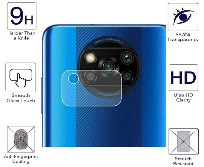YOFO Anti Scratch Camera Lens Screen Protector 9H Camera Nano Glass for Poco X3 Pro (Transparent)