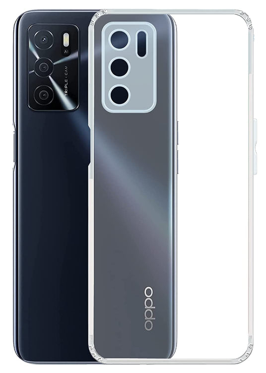 YOFO Back Cover for Oppo A16 (Flexible|Silicone|Transparent|Camera Protection|DustPlug)