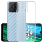 YOFO Back Cover for Realme Narzo 50A (Flexible|Silicone|Transparent|Camera Protection|DustPlug)