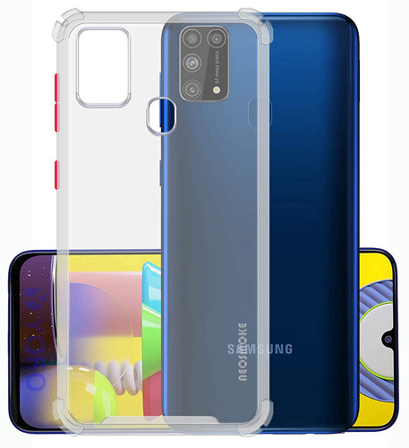 YOFO Silicon Flexible Smooth Matte Back Cover for Samsung M31 / M31 Prime / F41(Transparent)