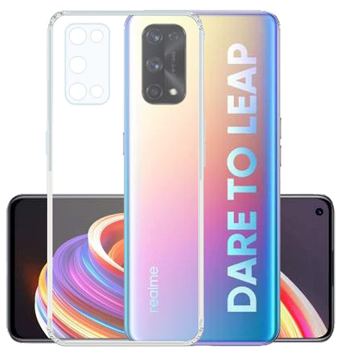 YOFO Back Cover for Realme X7 Pro (Flexible|Silicone|Transparent|Camera Protection|DustPlug)