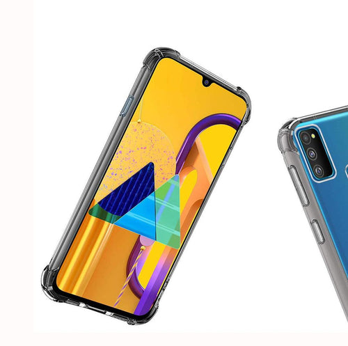 YOFO Shockproof Soft Transparent Back Cover for Samsung M21 - (Transparent)