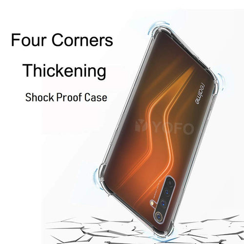 YOFO Combo for Realme 6 Transparent Back Cover + Matte Screen Guard with Free OTG Adapter