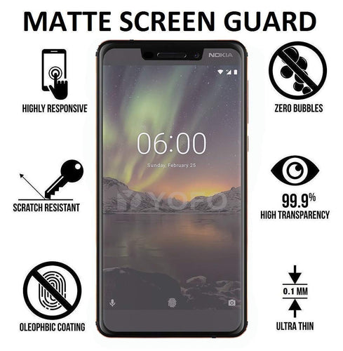 YOFO Combo for Nokia 6.1 Transparent Back Cover + Matte Screen Guad with Free OTG Adapter