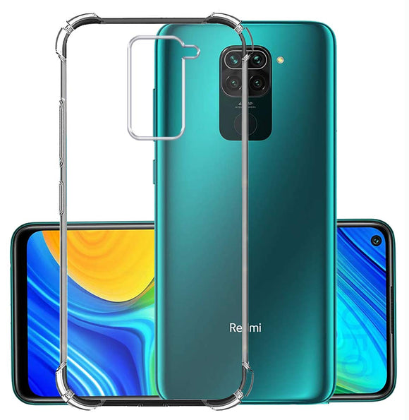 YOFO Silicon Transparent Back Cover for Mi Redmi Note 9 Shockproof Bumper Corner with Ultimate Protection