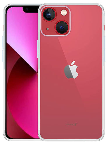 YOFO Back Cover for Apple iPhone 13 (6.1) (Flexible|Silicone|Transparent|Camera Protection|DustPlug)