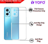 YOFO Back Cover for Realme 9i (Flexible|Silicone|Transparent|Dust Plug|Camera Protection)
