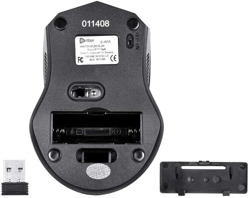 Enter E-W55 Wireless Optical Mouse (Black) with 1 Year Warranty