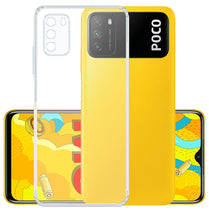 YOFO Silicon Transparent Back Cover for Poco M3 - Camera Protection with Anti Dust Plug