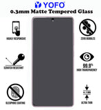 YOFO Matte Tempered Glass/Screen Guard for Samsung Galaxy F41 / M31 Prime / M31 / M30S / M30 / A50 / A30 / A20 (Matte Finish) Full Screen Coverage (except edges)