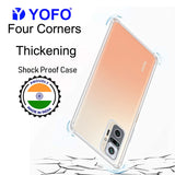 YOFO Silicon Transparent Back Cover for Mi Redmi Note 10 Pro Shockproof Bumper Corner with Ultimate Protection