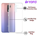 YOFO Back Cover for Mi Redmi 9 Prime (Flexible|Silicone|Transparent|Anti Dust Plug|Camera Protection)