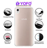 YOFO Back Cover for Vivo Y90 (Flexible|Silicone|Transparent|Dust Plug|Camera Protection)…