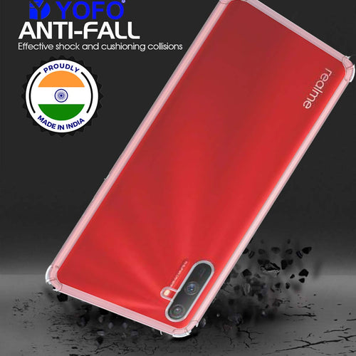 YOFO Silicon Transparent Back Cover for Realme C3 Shockproof Bumper Corner with Ultimate Protection