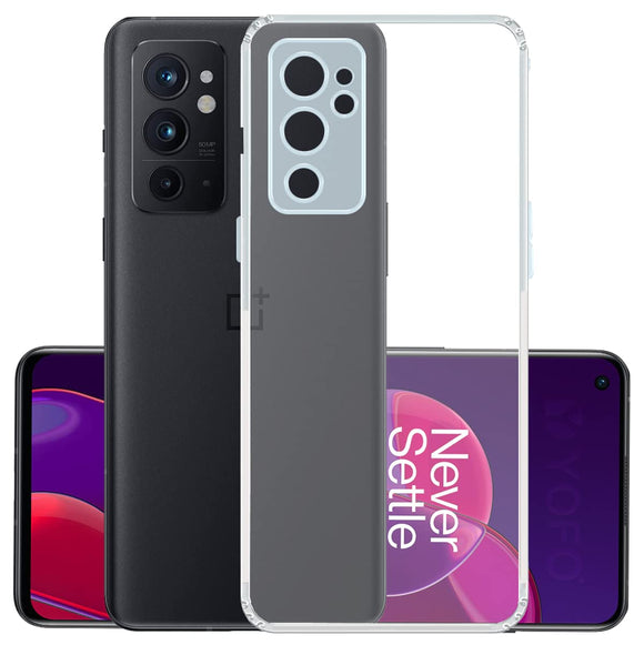 YOFO Back Cover for OnePlus 9RT (5G) (Flexible|Silicone|Transparent|Camera Protection|DustPlug)