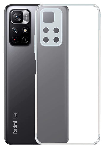 Cover SEAHAI Per Xiaomi Redmi Note 11S 5G / Poco M4 Pro 5G, Custodia TPU A Gradiente Colori, Trasparente Morbida Antiurto, Nero/Oro
