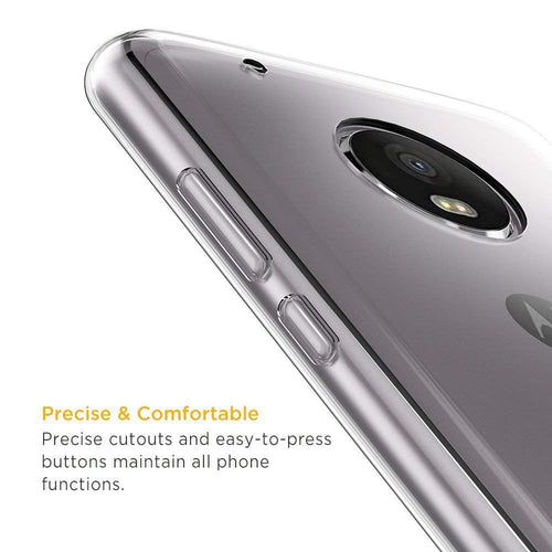 YOFO Silicone TPU Soft Gel Rubber Shockproof Back Cover for Motorola Moto G5 Plus