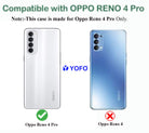 YOFO Back Cover for Oppo Reno 4Pro (Transparent) Camera Protection with Dust Plug