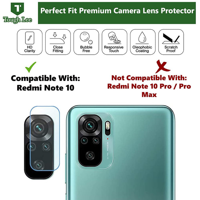 YOFO Anti Scratch Camera Lens Screen Protector 9H Camera Nano Glass for Mi Redmi Note 10 (Transparent)