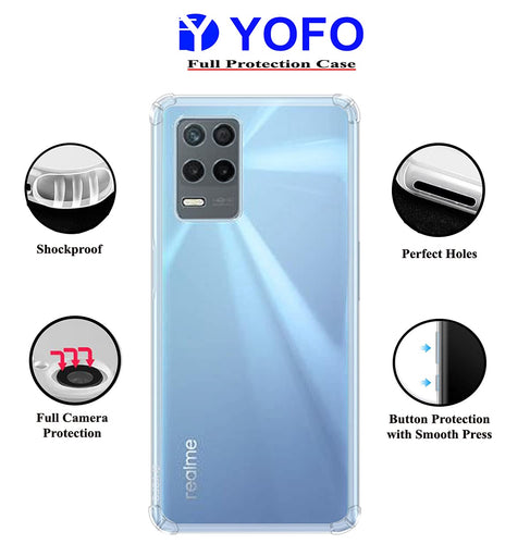YOFO Back Cover for Realme Narzo 30 (5G) / Realme 8 (5G) (Flexible|Silicone|Transparent |Shockproof)