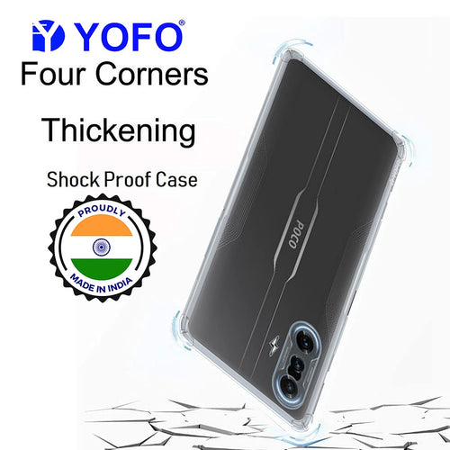 YOFO Back Cover for Poco F3 GT (5G)(Flexible|Silicone|Transparent|Camera Protection Grip)