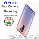 YOFO Silicon Transparent Back Cover for Mi Redmi 9 Prime Shockproof Bumper Corner with Ultimate Protection