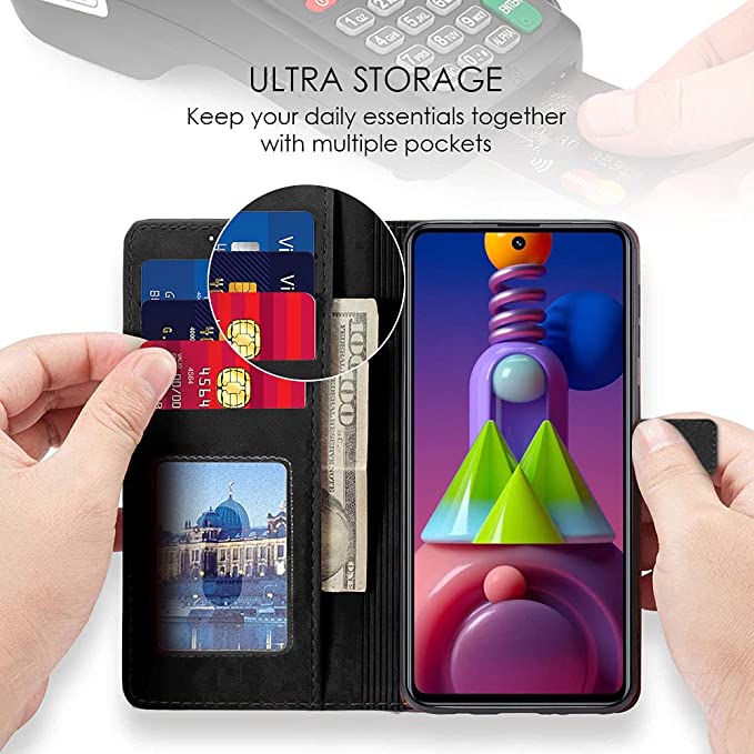 YOFO Samsung Galaxy A20 / A30 / M10s  Prime Leather Flip Cover Full Protective Wallet Case
