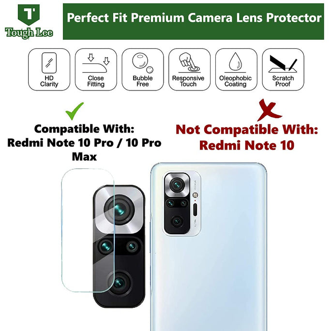 YOFO Anti Scratch Camera Lens Screen Protector 9H Camera Nano Glass for Mi Redmi Note 10 Pro / Note 10 Pro Max (Transparent)