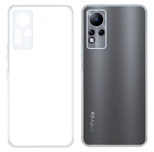 YOFO Back Cover for Infinix Note 11 (Flexible|Silicone|Transparent|Dust Plug|Camera Protection)…
