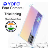 YOFO Back Cover for Realme X7 (Flexible|Silicone|Transparent|Camera Protection|DustPlug)