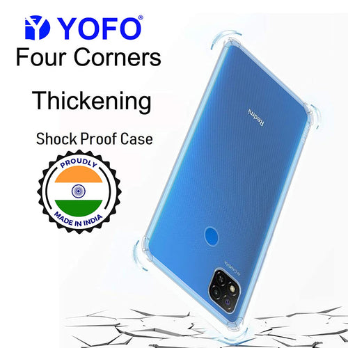 YOFO Back Cover for Mi Redmi 9 (Flexible|Silicone|Transparent|Camera Protection Grip)