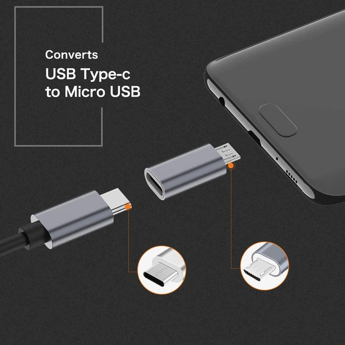 YOFO USB Type C( Female) to Micro USB(Type-B)(Male) Convert Connector Support Charge- Pack Of 1