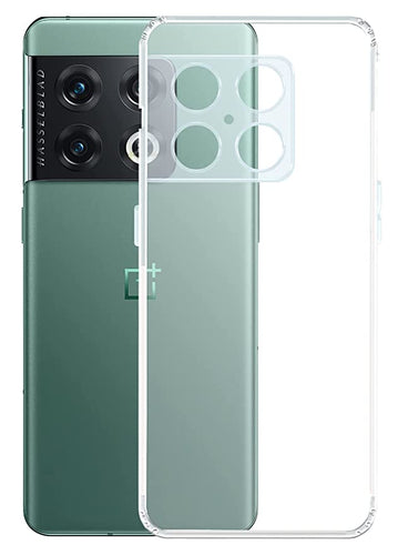 YOFO Back Cover for OnePlus 10 Pro (5G) (Flexible|Silicone|Transparent|Dust Plug|Camera Protection)…