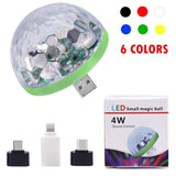 USB Party Lights Mini Disco Ball Led Small Magic Ball  Light Colorful Fancy Lights  (Multicolor)