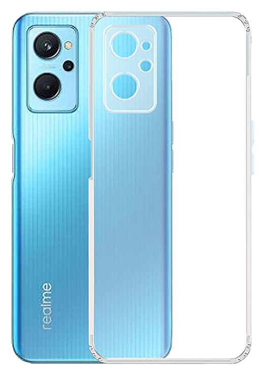 YOFO Back Cover for Realme 9i (Flexible|Silicone|Transparent|Dust Plug|Camera Protection)