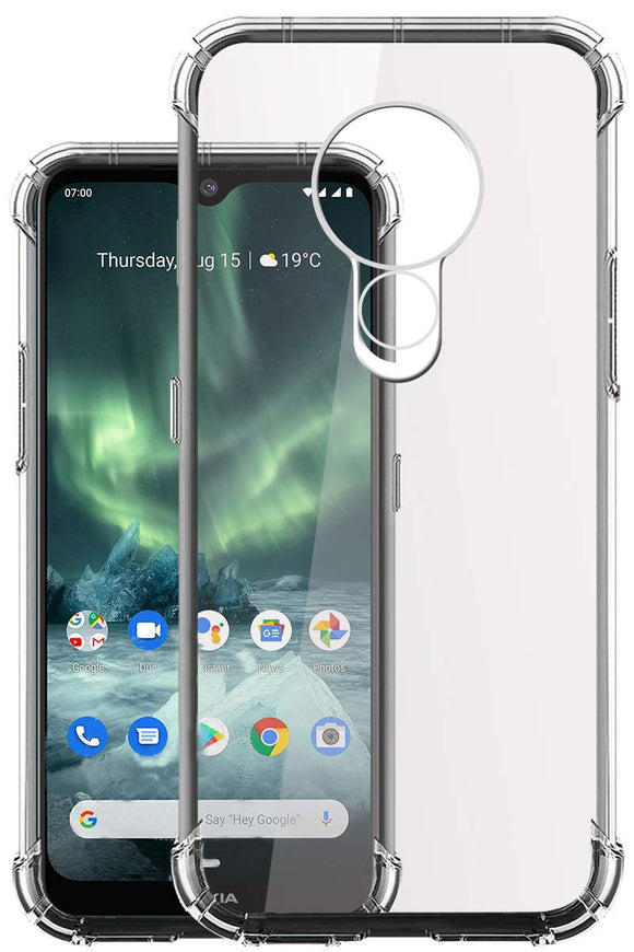 YOFO Silicon Full Protection Back Cover for Nokia 6.2 (Transparent)