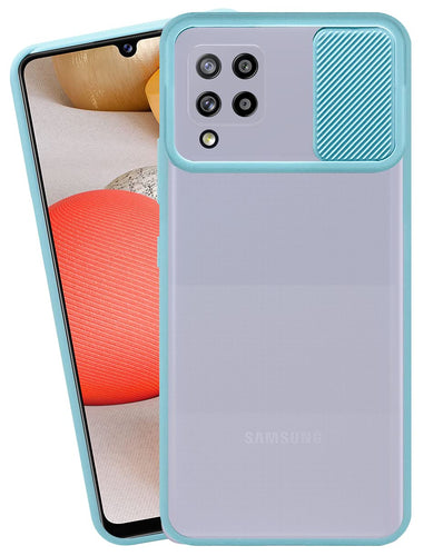 YOFO Camera Shutter Back Cover For Samsung Galaxy M42 (5G) With Mobile Stand