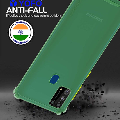 YOFO Silicon Flexible Smooth Matte Back Cover for Samsung M31 / M31 Prime / F41(GREEN)
