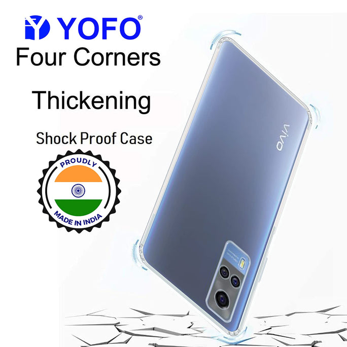 YOFO Silicon Transparent Back Cover for Vivo Y51 (2020) - Camera Protection with Anti Dust Plug