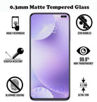 YOFO Anti Glare Matte Finish Anti-Fingerprint 9H 100% Tempered Glass Protector for MI POCO X2 (Matte Transparent)