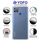 YOFO Silicon Transparent Back Cover for Realme C12 - Camera Protection with Anti Dust Plug