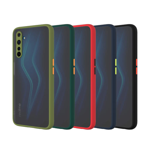 YOFO Matte Finish Smoke Back Cover with Full Camera Lens Protection for Realme 6