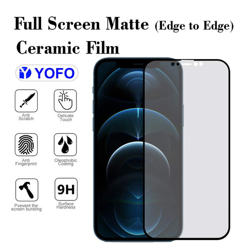 YOFO Mattte Finish Anti-Fingerprint Ceramic Flexible Screen Protector for iPhone 12Pro Max (6.7)