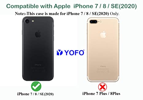 YOFO Silicon Back Cover for iPhone 7 / iPhone 8 / SE(2020)(Transparent) Camera Protection with Dust Plug