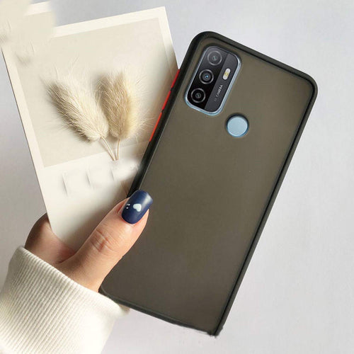 YOFO Matte Finish Smoke Back Cover with Full Camera Lens Protection for Oppo A53 / A33